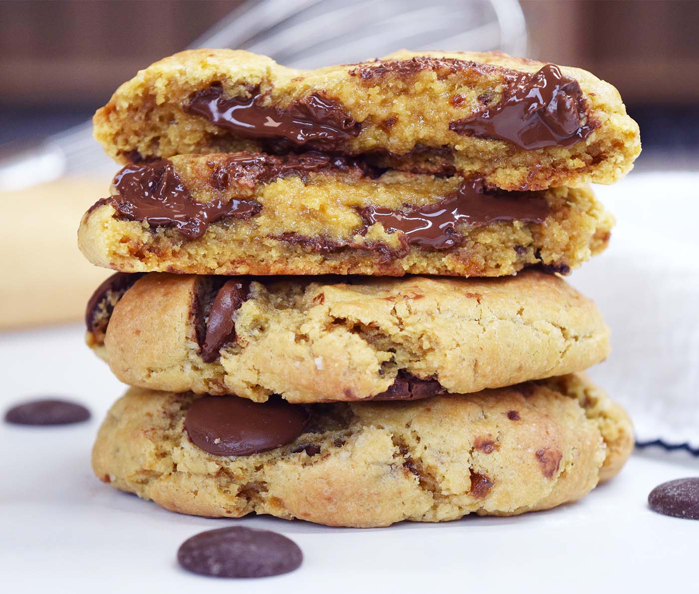 Cookies artisanaux Pierre & Tim — texture fondante à cœur et croustillante à l'extérieur