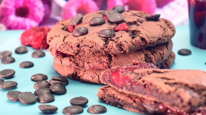 Cookie framboise chocolat noir