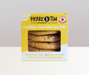 Boîte de cookies chocolat au lait
