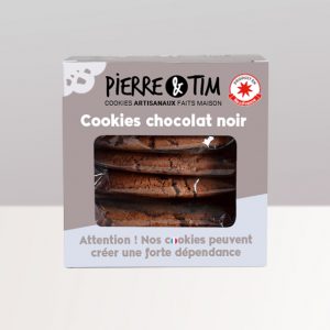 Boîte de 5 cookies chocolat noir intense